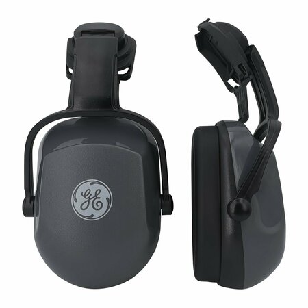 GE 25 dB NRR Cap Mounted Earmuff, Color Gray GM453